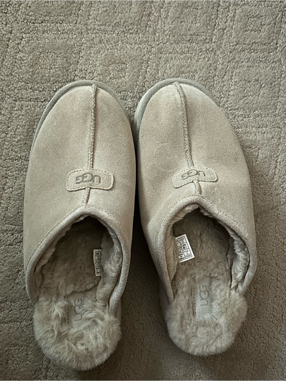 UGG Women's Sand Shearling Slip-On Slippers